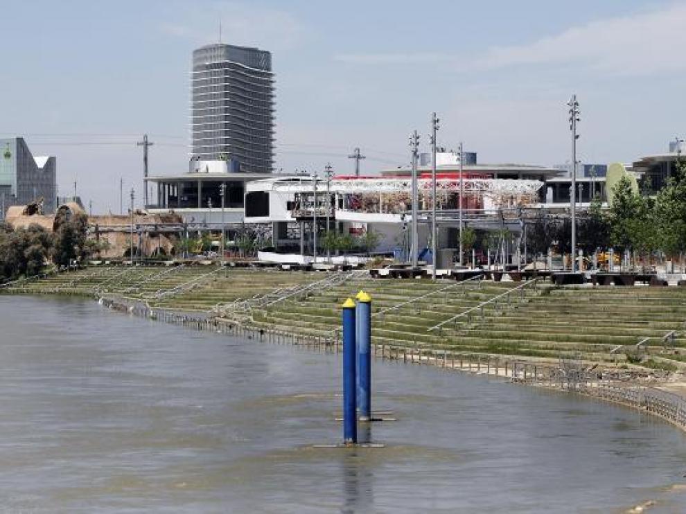 Embarcadero de Ranillas, donde hay que reponer los pantalanes dañados por las crecidas.