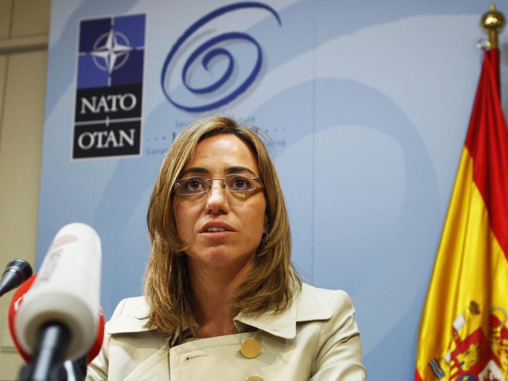 La ministra de Defensa Carme Chacón