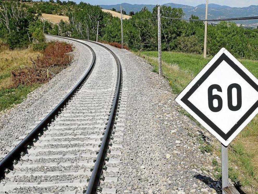 Limitación de velocidad entre Caldearenas y Jaca.