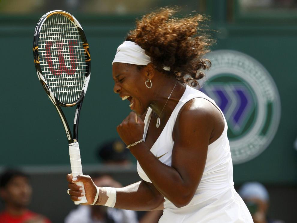 Serena Williams celebrando su victoria