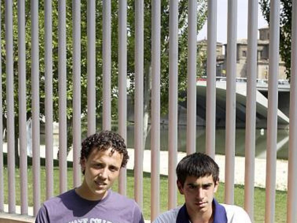 Sergio Cazorro (izquierda) y Pablo Medrano, en C. N. Helios.