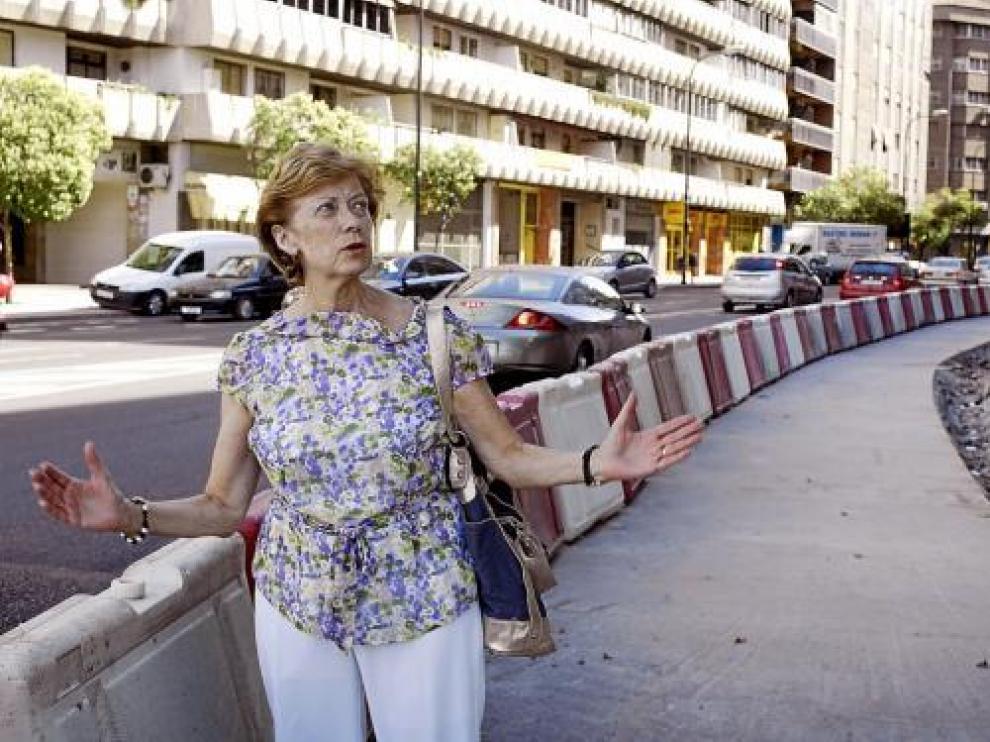 María Luisa Santa Fe, en el paseo de María Agustín de Zaragoza.