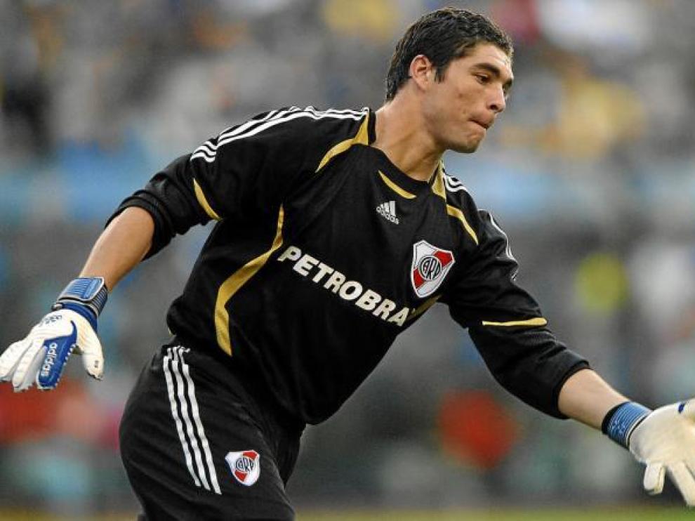 Juan Pablo Carrizo, en su etapa en River Plate, donde se convirtió en una de sus figuras principales.