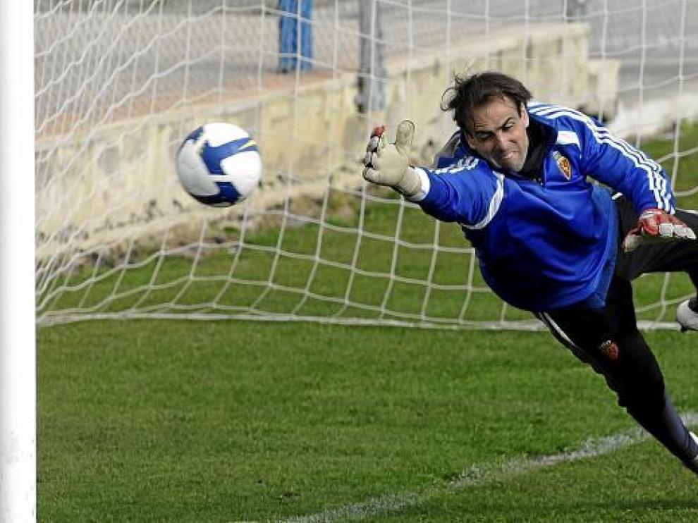 Javier López Vallejo, durante un entrenamiento en la Ciudad Deportiva.