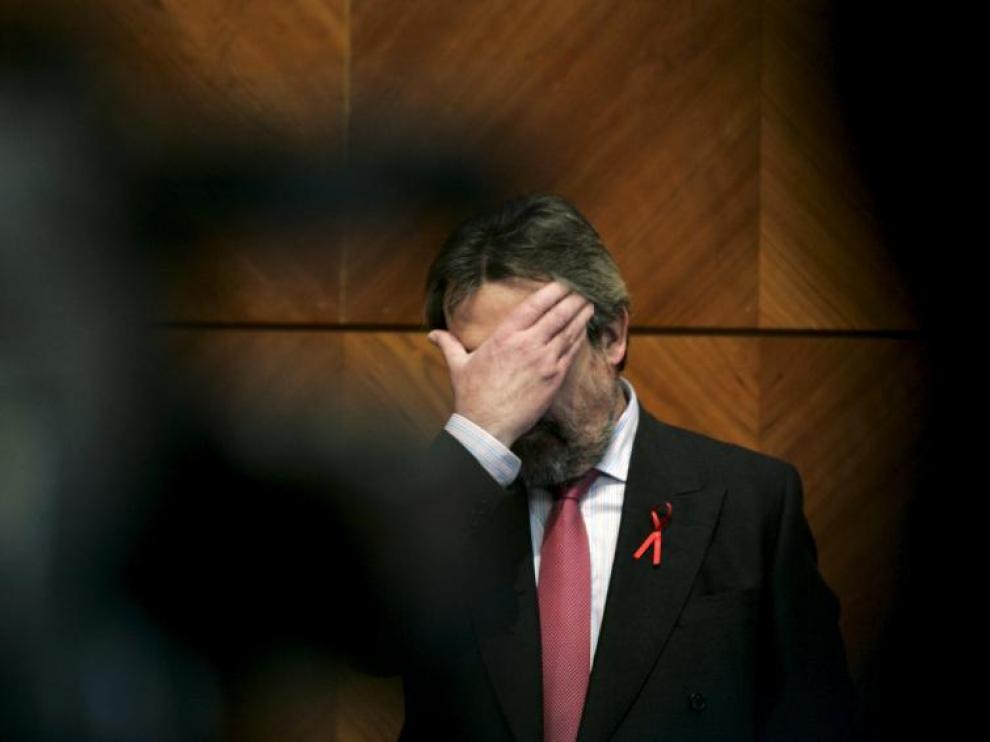 El alcalde Belloch, en una imagen de archivo, tras reunirse con la ministra de Vivienda.