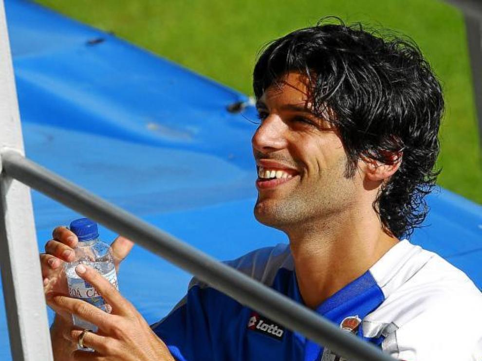 Ángel Lafita, ayer durante el entrenamiento del Deportivo de La Coruña.