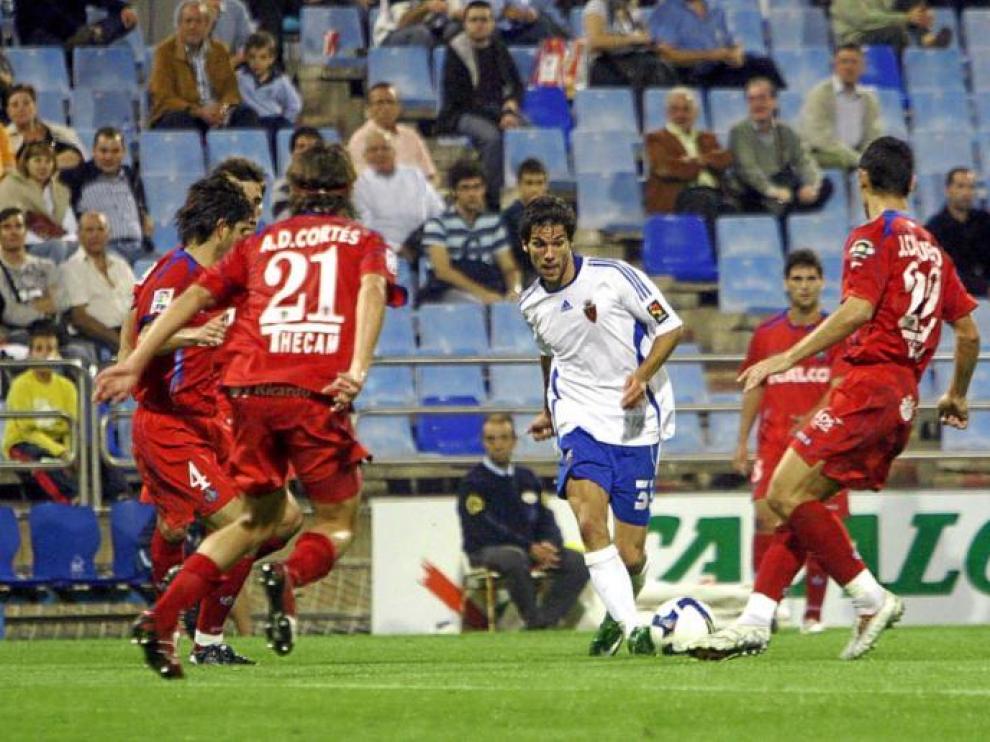 Nacho Lafita, en el Real Zaragoza-Getafe del último trofeo Ciudad de Zaragoza.
