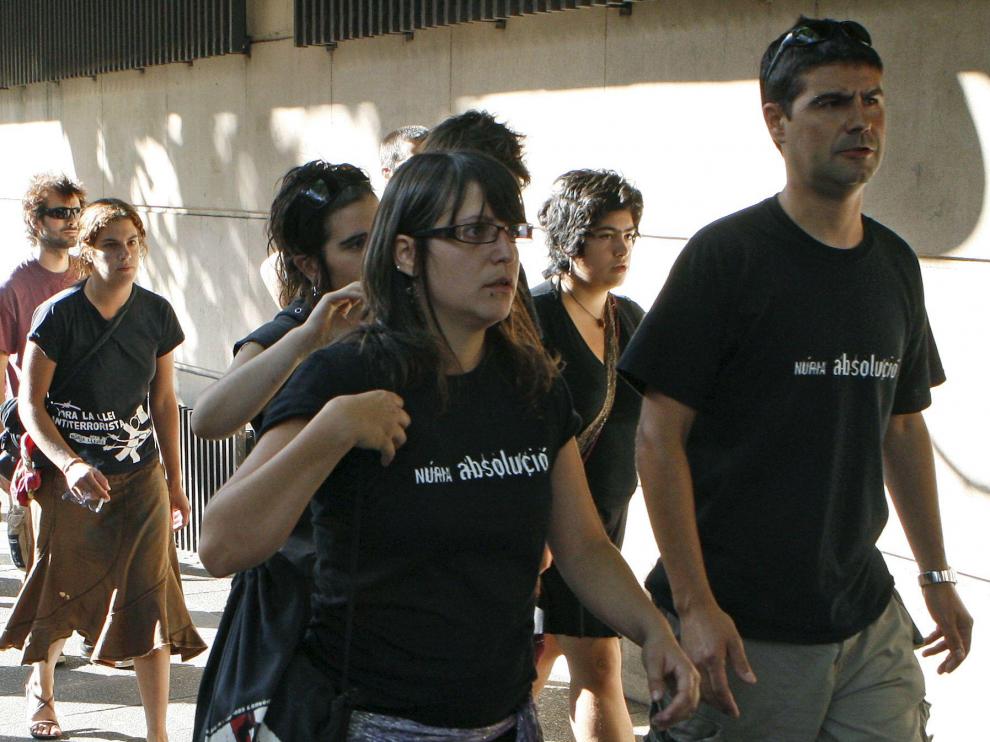 Seis detenidos en unos altercados durante el juicio a una anarquista catalana