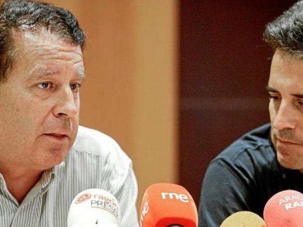 Jerónimo Blasco y Enrique Ybarra, durante su rueda de prensa de ayer