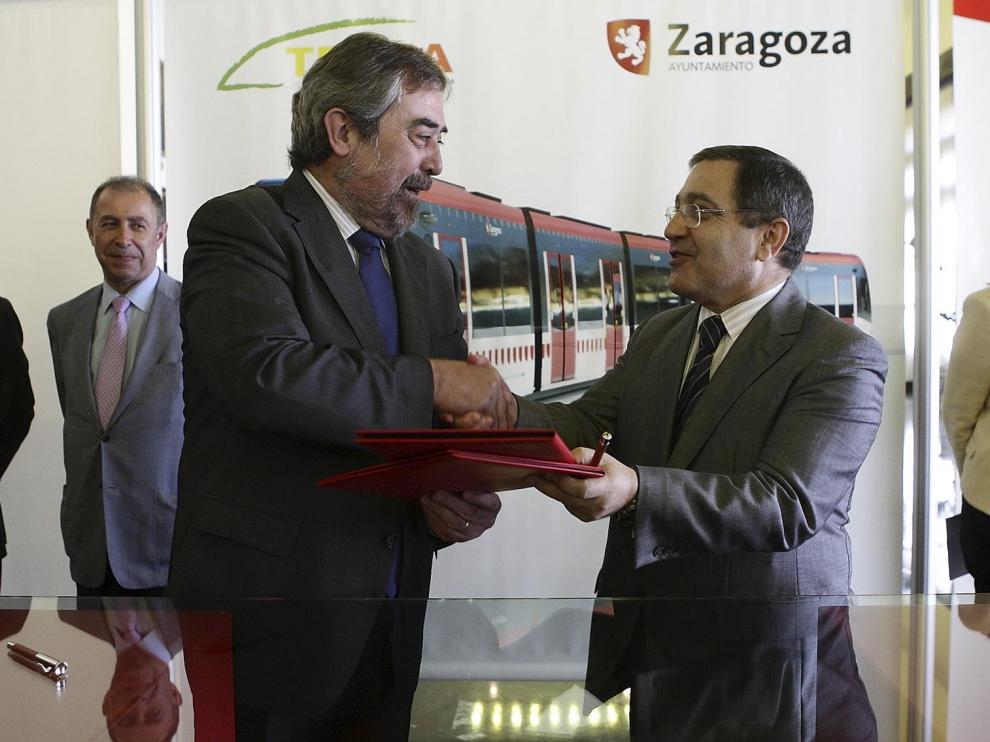 Firma del convenio con la sociedad TRAZA