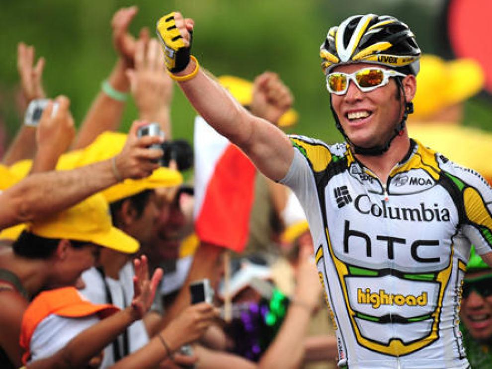 Mark Cavendish celebra su victoria