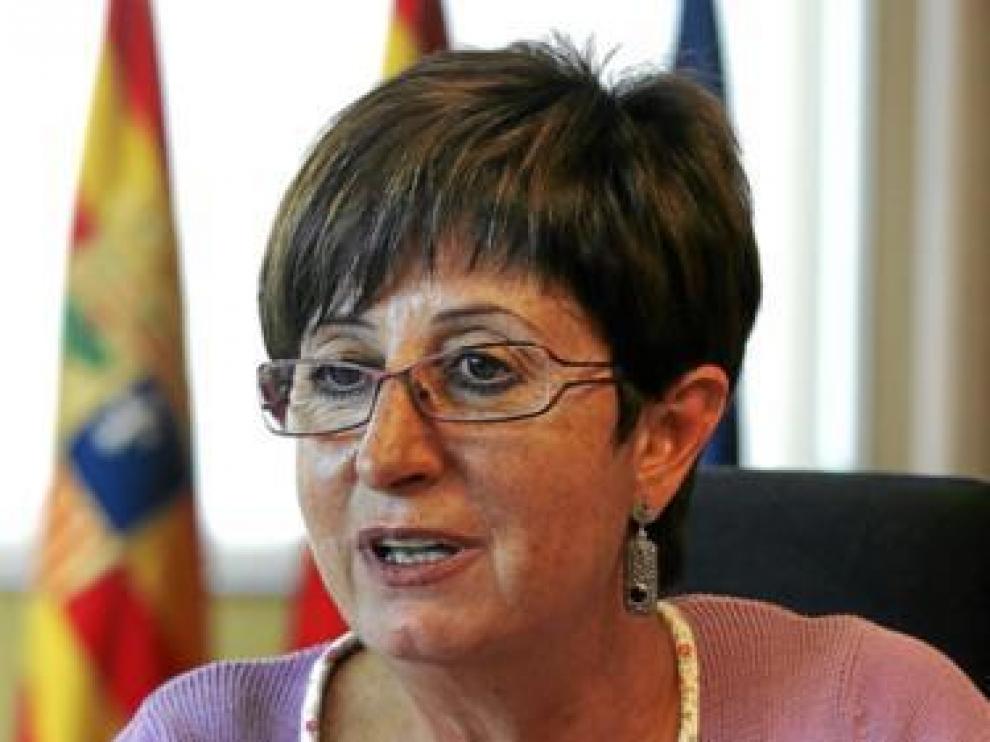 Luisa María Noeno en un momento de la entrevista.