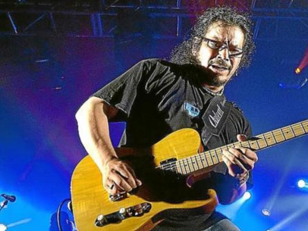 Raimundo Amador, durante su reciente concierto en Graus.