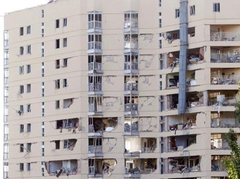 El edificio quedó destrozado tras la explosión