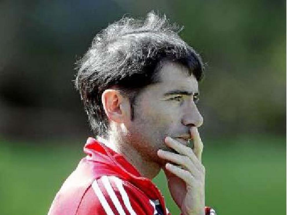 Marcelino, pensativo durante una sesión en Soria.