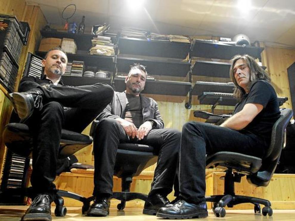 Leza, Díez y García (falta Til), en el estudio Atmósfera de Nacho Serrano, el pasado mes de mayo.