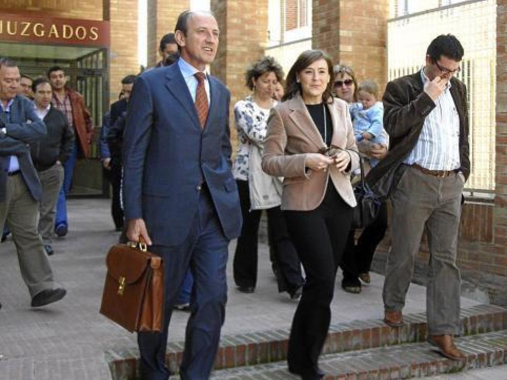 Ana Cristina Vera, saliendo de los juzgados de Tarazona en una fotografía de archivo.