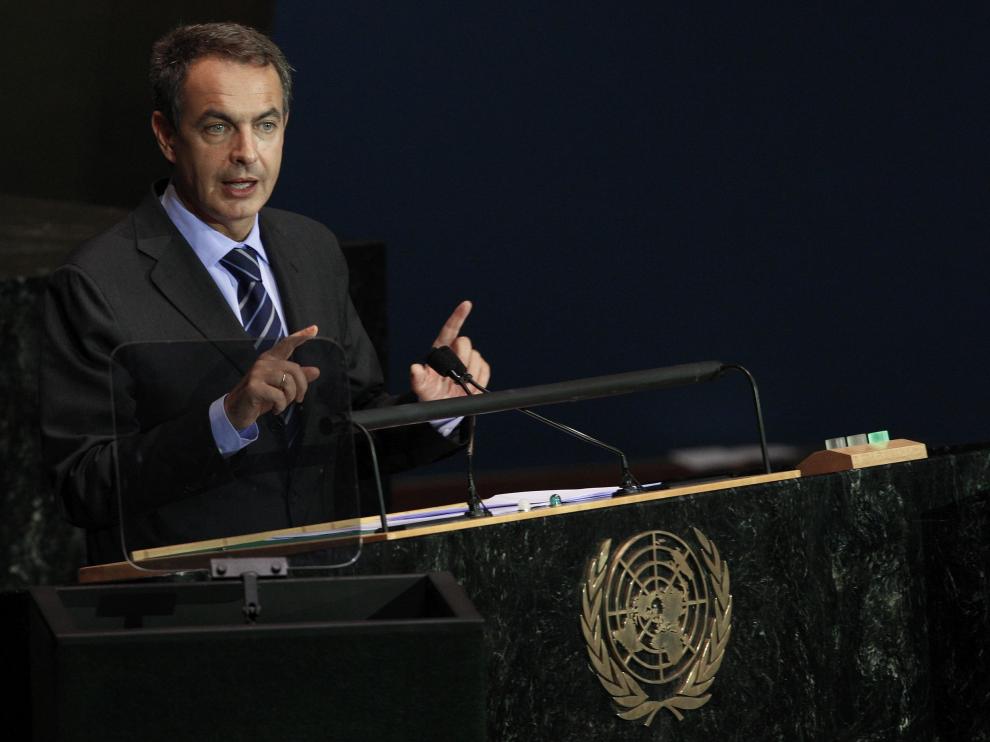 Zapatero, durante su intervención en la Asamblea General de la ONU