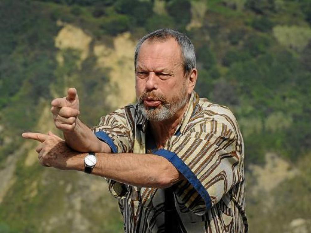 Terry Gillian presentó ayer en San Sebastián su película 'El imaginario del Dr. Parnassus'.