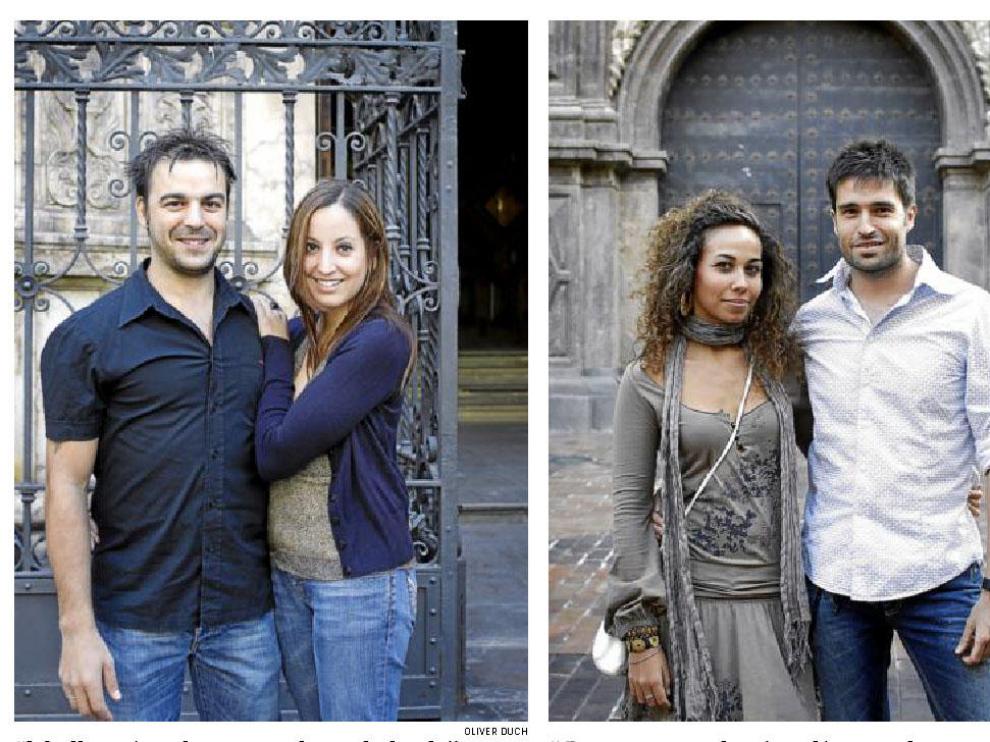 La boda de Vanesa Cocozza, de 29 años, y David Pérez, de 30 (i) fue una carrera de obstáculos: hipoteca, gastos de la boda y otros tres enlaces. Paula Fierro se quedó en paro pocos meses antes de su boda con Pablo Mayayo (d).