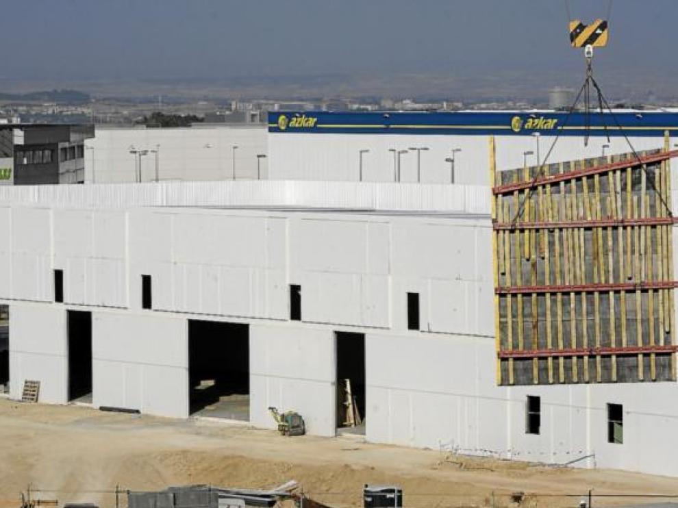 Estado de las obras de uno de los dos edificios que albergarán el nuevo centro de referencia.
