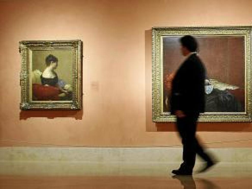 Aspecto de la exposición monográfica dedicada al pintor Fantin-Latour, en el Museo Thyssen-Bornemisza, en Madrid.