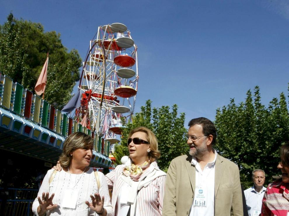 Mariano Rajoy, acompañado por la diputada Luisa Fernanda Rudi
