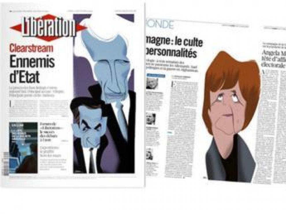 Las ilustraciones de Luis Grañena en 'Libération'.