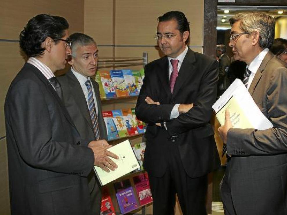 Ramón Barberán, Luis Antonio Sáez, Francisco Querol y José Antonio Pérez, de izquierda a derecha.