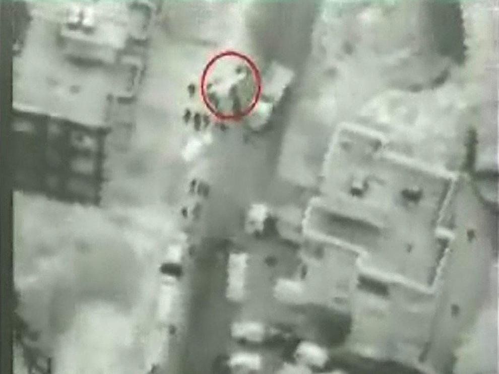 Imagen del supuesto intercambio de armamento, tomada por el Ejército israelí