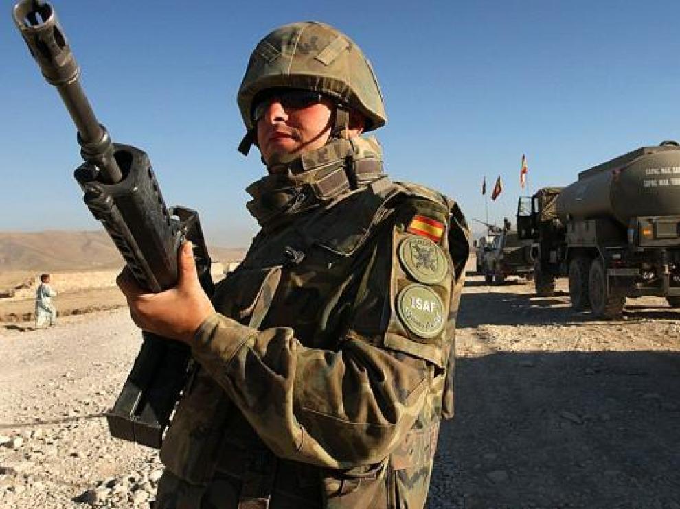 Un soldado español destacado en Afganistán.
