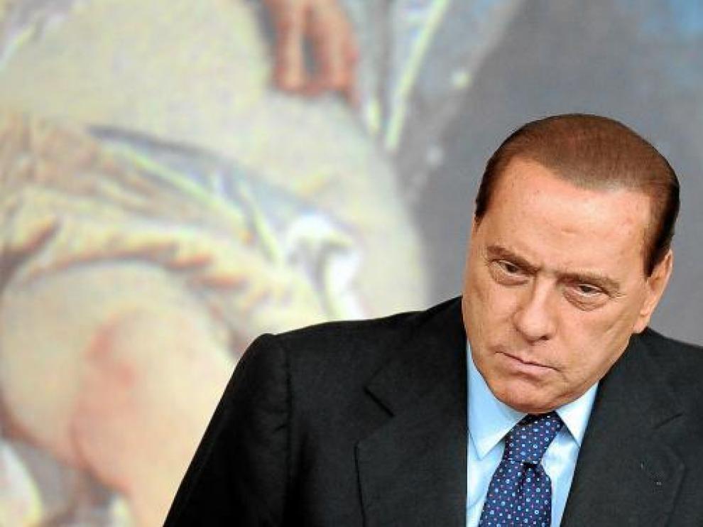 Berlusconi, en una conferencia de prensa hace unas semanas.