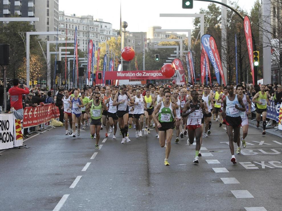 Dos atletas etíopes dominan el III Maratón Internacional de Zaragoza