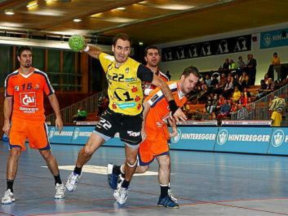 Imagen del partido entre el Bregenz y el CAI Aragón.