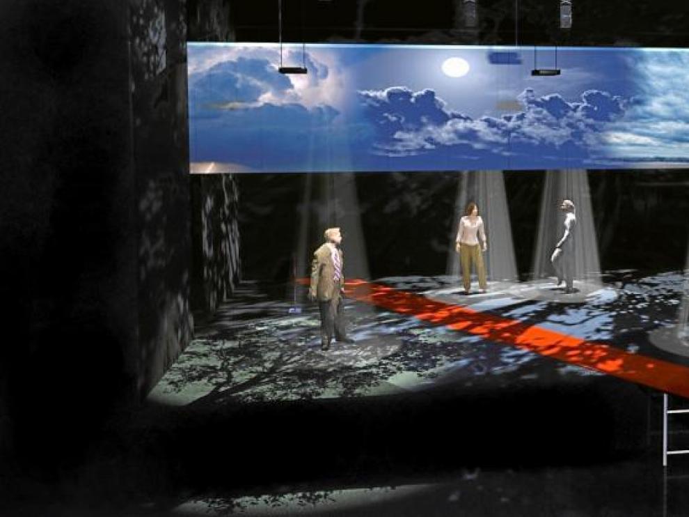 Una de las escenas en el bosque de 'María Estuardo', versión de Pedro Álvarez-Ossorio, que se estrena mañana en el Teatro Principal.