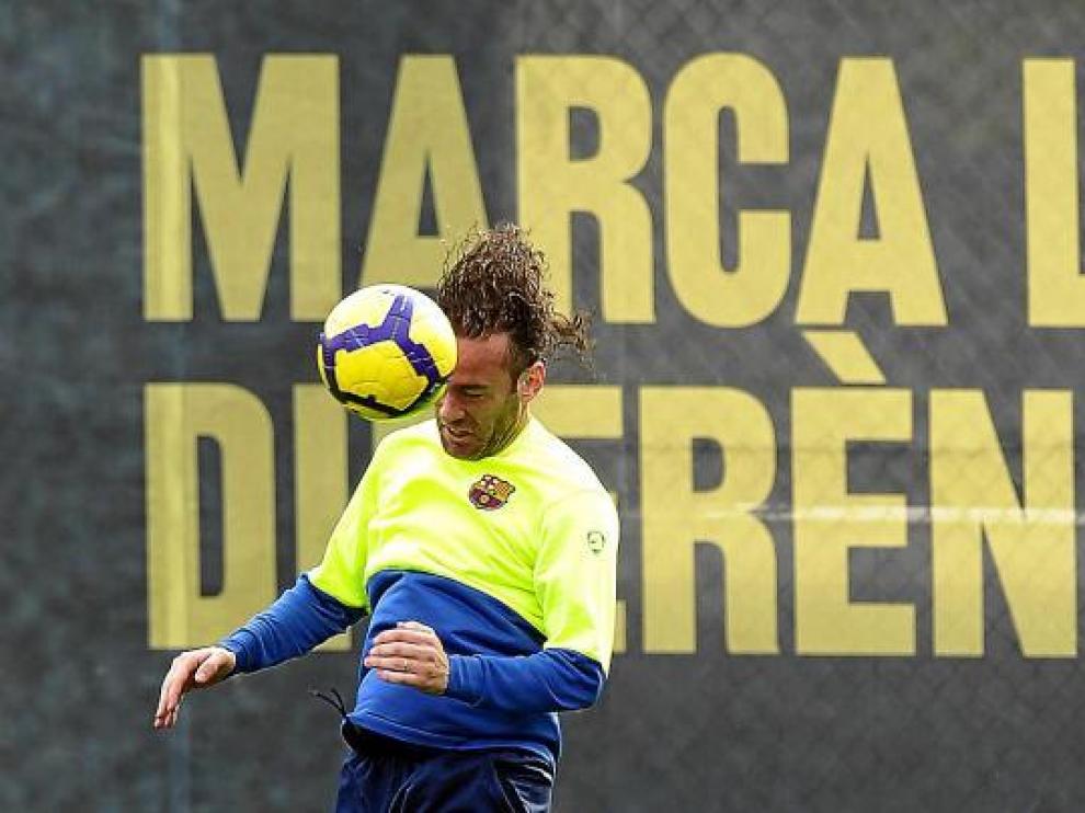 Gabriel Milito, en un entrenamiento reciente.
