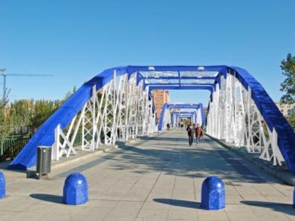 El Puente de Hierro se vestirá con los colores del Real Zaragoza