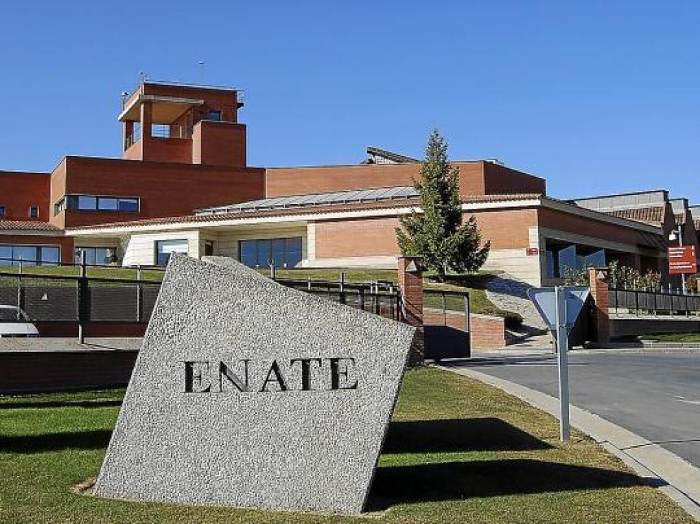 Instalaciones de Bodega Enate en la localidad de Salas Bajas, en la comarca del Somontano.
