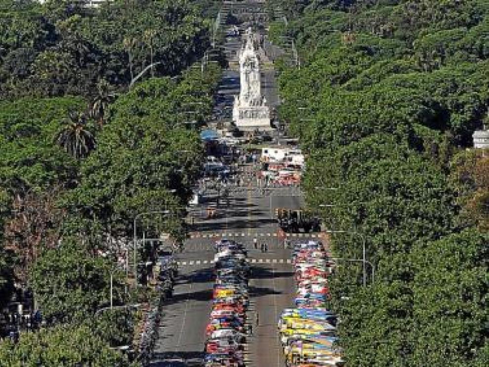 Los participantes, ayer en la avenida 9 de Julio de Buenos Aires