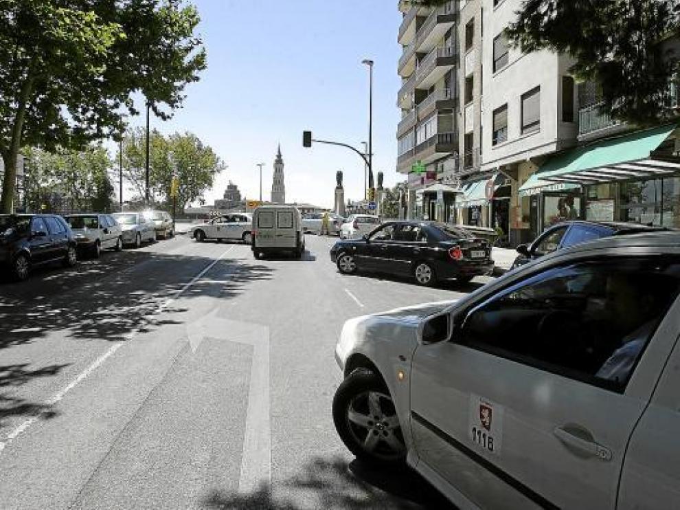 El carril bici de la ribera a Parque Goya, por la calle de Sobrarbe (en la foto), se hará este año.