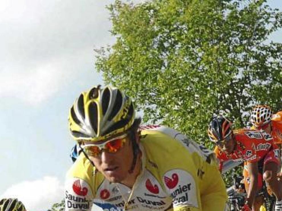 David Cañada, con la indumentaria del Saunier Duval.