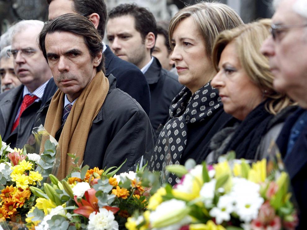 José MaríaAznar, durante el acto de homenaje
