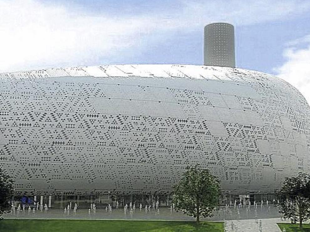 Recreación del futuro estadio de fútbol de Zaragoza.