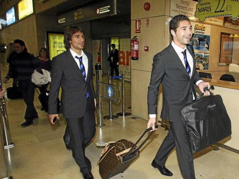 Ponzio y Carrizo, a su llegada al aeropuerto de Tenerife