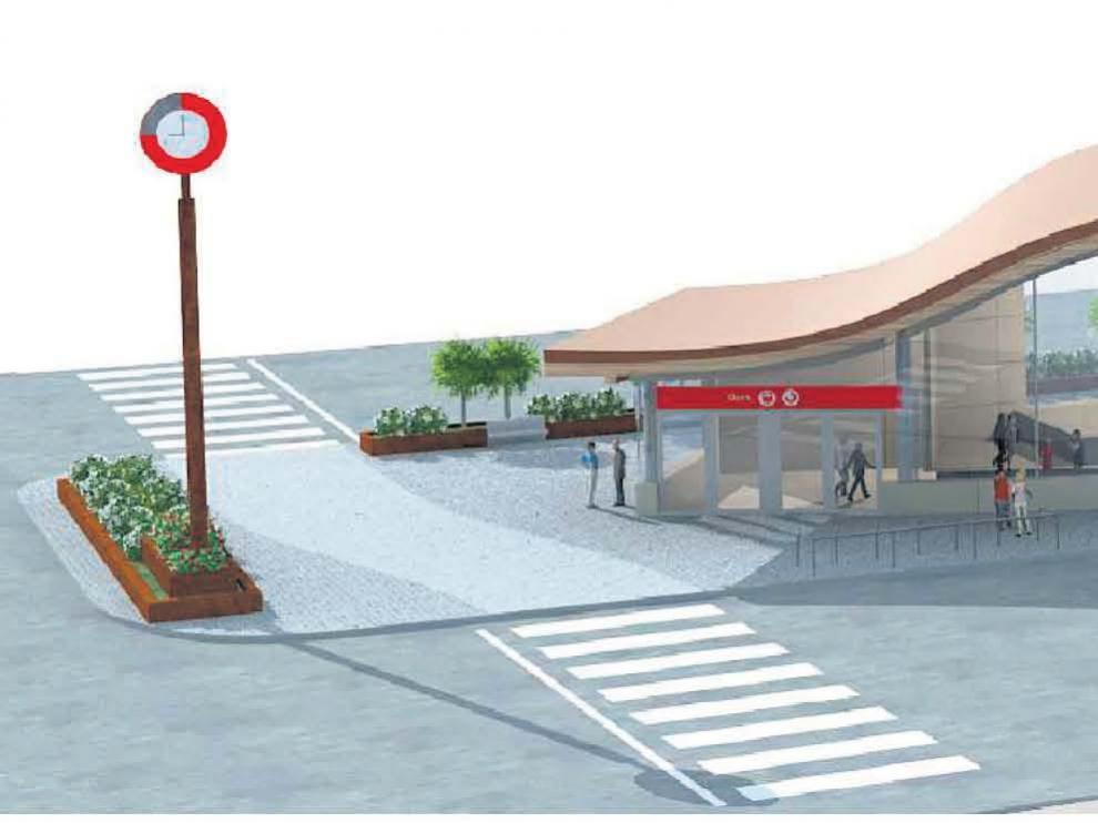 Recreación de la nueva estación