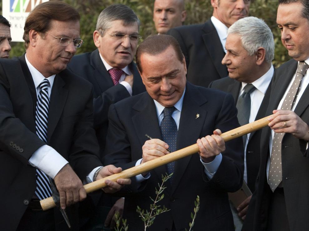Berlusconi, durante su visita a Israel