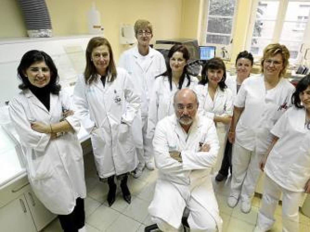 Parte del equipo que forma el servicio de Anatomía Patológica