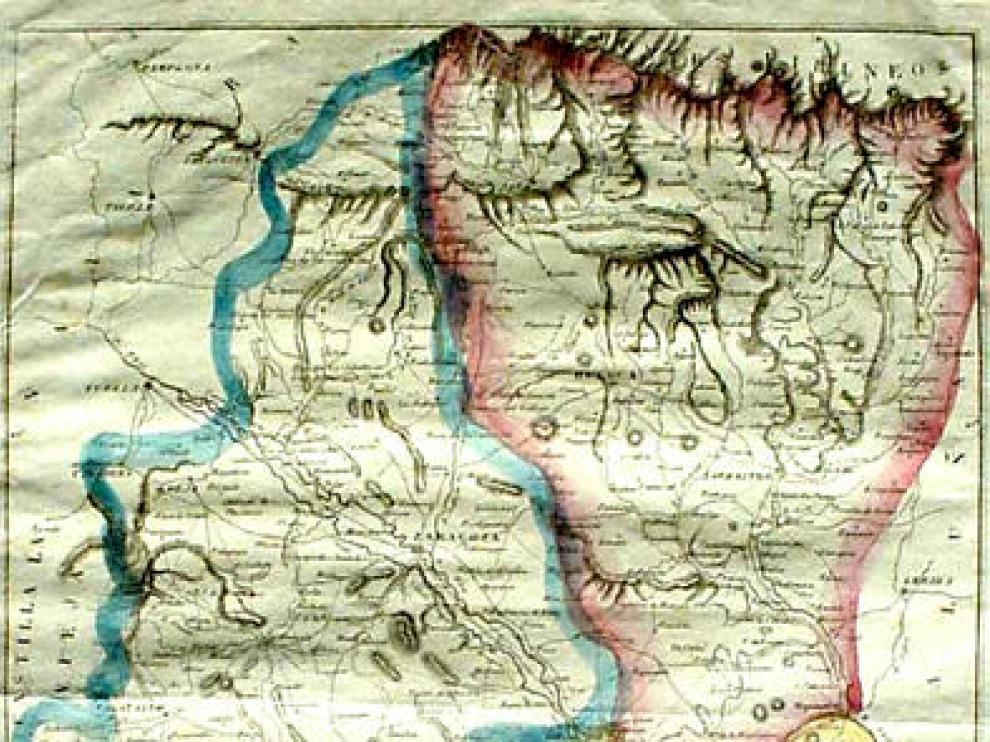Mapa de 1838, uno de los que va ser digitalizado.