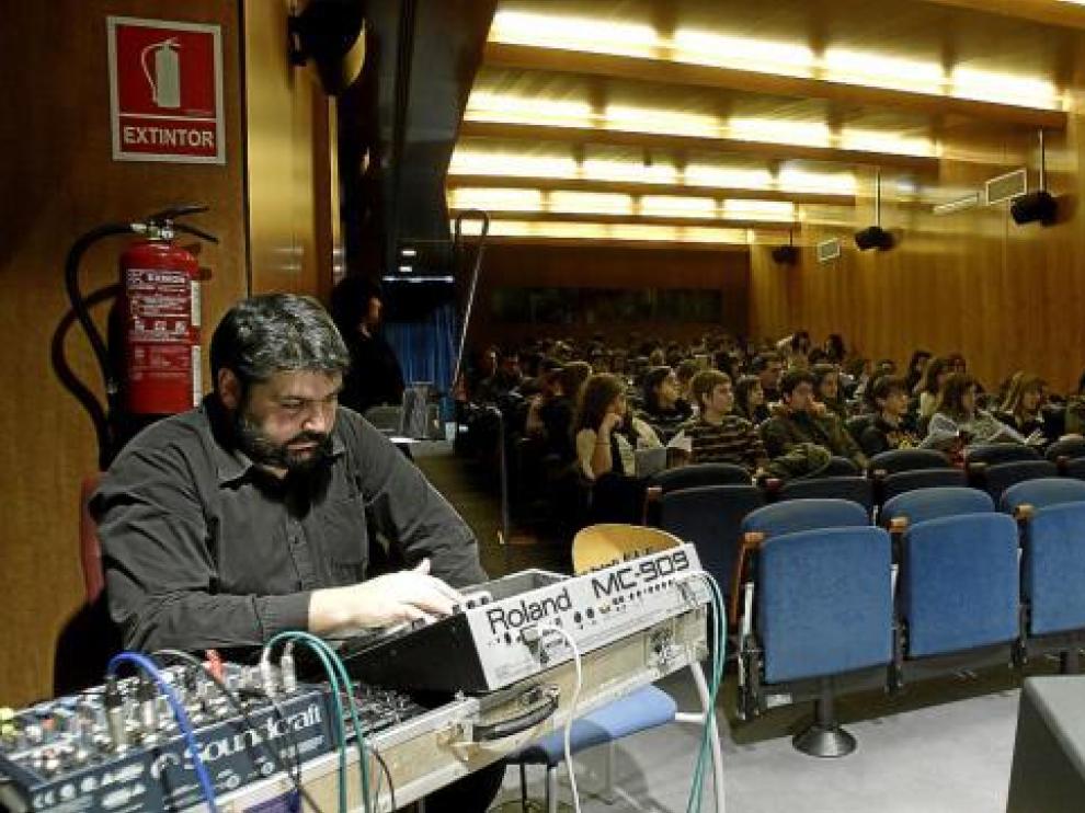 Juanjo Javierre, en la Filmoteca de Zaragoza