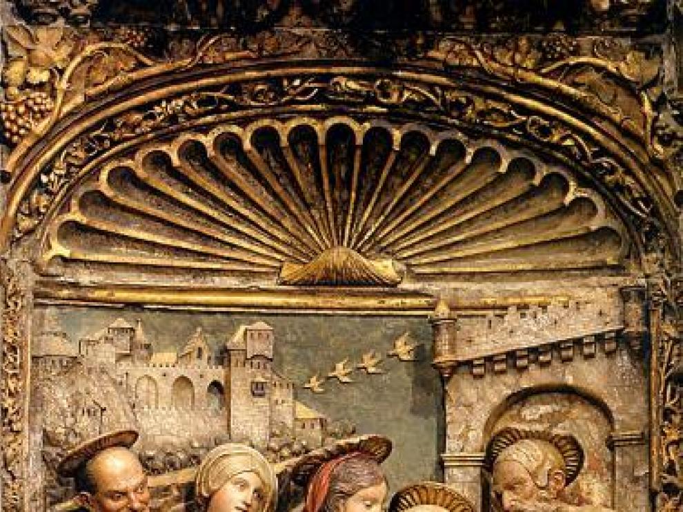 Detalle del retablo mayor del Pilar, obra de Damián Forment.